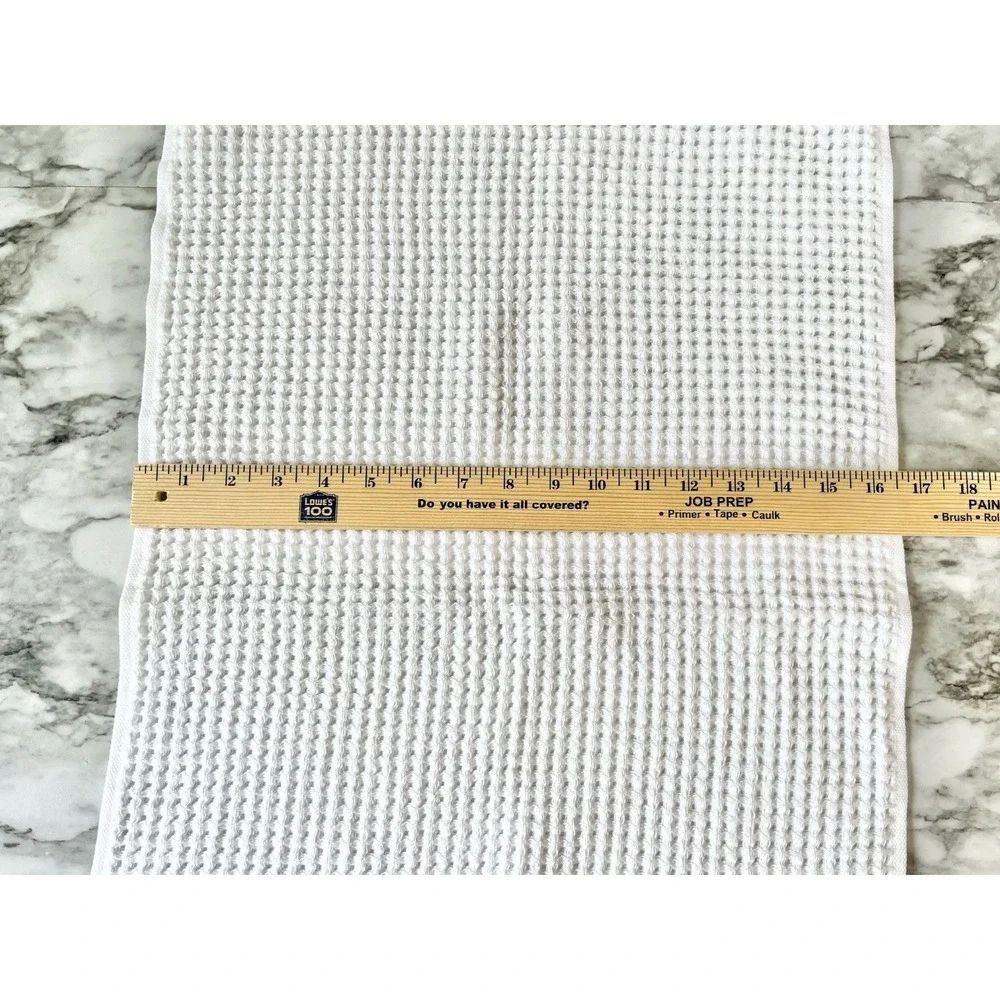 Bianca Cotton Waffle Knit Hand Towel 100% Cotton White 26 X 16.5 Luxury Portugal